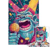 1000 Pieces Puzzles for Teenagers Singing Character with Microphone And Confetti Jigsaw for Adults Brain Teaser Game Pattern Assembly Help The Brain Exercise (Size 38x26cm)