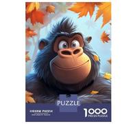 1000 Pieces Puzzles for Teenagers Smiling Gorilla in Autumn Jigsaws for Adults Relaxing Games Hand Speed Race Stress Reduction Gifts 70x50cm/1000pcs