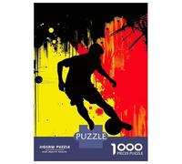 1000 Pieces Puzzles for Teenagers Soccer Player Silhouette with Belgium Flag Abstract Background Jigsaws for Adults Brain Teaser Game But Fun And Humorous Deal As Gifts for The Whole Family 38x26cm/10