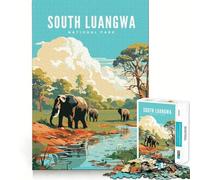 1000 Pieces Puzzles for Teenagers South Luangwa National Park Sharp Cut Craft Cognitive Fun Play Idle Time Game Christmas Home Art(38x26cm)