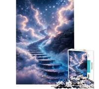 1000 Pieces Puzzles for Teenagers Stairway to Heaven Practical Game Brain Intelligence Challenge Addictive Toys Great Gifts Presents for Women (Size 38x52cm)