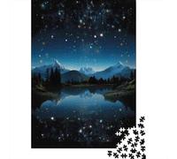 1000 Pieces Puzzles for Teenagers Starry Night Reflections Nature's Magic Jigsaw for Adults DIY Toys Home Decoration Deal As Gifts for The Whole Family 52x38cm/1000pcs