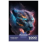 1000 Pieces Puzzles for Teenagers Starry Stealth Panther Jigsaws for Adults Relaxing Games Home Decoration for Birthday, Chrismas 70x50cm/1000pcs