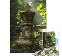 1000 Pieces Puzzles for Teenagers Stone Chess King in Forest Fun Activities at Home Perfect Decoration Brain Teaser Game Suitable for Ages 14 And Up (38X52cm)