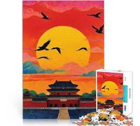 1000 Pieces Puzzles for teenagers Sunset Over Forbidden City Mustermontage denn eignet sich ideal als Geschenk für die ganze Familie52x38cm