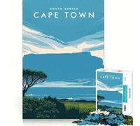 1000 Pieces Puzzles for Teenagers Table Mountain Cape Town Sharp Cut Art Cognitive Play Gift Calm Play Time Xmas Decor Gift(38x26cm)