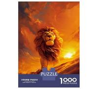 1000 Pieces Puzzles for Teenagers The Lion Beautiful Twiligh Puzzle for Adults DIY Toys Difficult Challenge Help The Brain Exercise 52x38cm/1000pcs