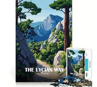 1000 Pieces Puzzles for Teenagers The Lycian Way, Turkey Tight Fit Play Mind Skill Fun Leisure Fun Time Christmas Home Art (38x52cm)