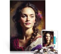 1000 Pieces Puzzles for teenagers The Painterly Woman Herausforderndes Spiel Wanddekoration Einzigartige Geburtstags- und Weihnachtsgeschenke52x38cm