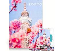 1000 Pieces Puzzles for Teenagers The Tokyo Tower Tight Fit Play Mind Skill Fun Leisure Fun Time Christmas Home Art(38x26cm)