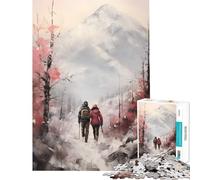 1000 Pieces Puzzles for Teenagers The Vintage Hiking Couple Practical Game Brain Intelligence Challenge Addictive Toys Great Gifts Presents for Women (Size 38x26cm)
