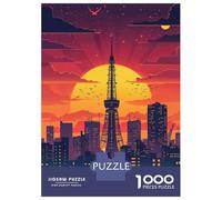 1000 Pieces Puzzles for Teenagers Tokyo Sunset Tower Jigsaws for Adults Brain Teaser Game But Fun And Humorous Deal As Gifts for The Whole Family 70x50cm/1000pcs