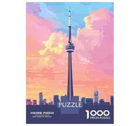 1000 Pieces Puzzles for Teenagers Toronto Skyline at Sunset Adult Jigsaw Puzzle Relaxing Games Home Decoration Deal As Gifts for The Whole Family 38x26cm/1000pcs