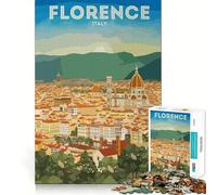 1000 Pieces Puzzles for Teenagers Travel to Florence Sharp Cut Craft Cognitive Fun Play Idle Time Game Christmas Home Art (50x75cm)
