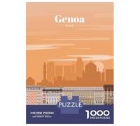 1000 Pieces Puzzles for Teenagers Travel to Genoa Puzzle for Adults DIY Toys Difficult Challenge Help The Brain Exercise 52x38cm/1000pcs