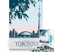1000 Pieces Puzzles for Teenagers Travel to Toronto Tight Fit Play Mind Skill Fun Leisure Fun Time Christmas Home Art (38x52cm)