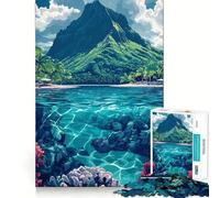 1000 Pieces Puzzles for Teenagers Tropical Island Paradise Sharp Cut Craft Cognitive Fun Play Idle Time Game Christmas Home Art (50x75cm)