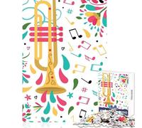 1000 Pieces Puzzles for Teenagers Trumpet Orchestra Player Puzzle For Teenagers Difficult Hard Help The Brain Exercise Christmas Birthday Gifts (38x26cm)