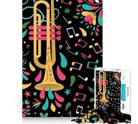 1000 Pieces Puzzles for Teenagers Trumpet Orchestra Player Tight Fit Play Mind Skill Fun Leisure Fun Time Christmas Home Art(38x26cm)