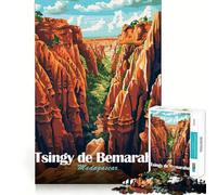 1000 Pieces Puzzles for Teenagers Tsingy De Bemaraha, Madagascar Tight Fit Play Mind Skill Fun Leisure Fun Time Christmas Home Art (38x52cm)