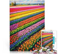 1000 Pieces Puzzles for teenagers Tulip fields of Holland Schwierig und herausfordernd tolles Geschenk52x38cm