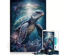 1000 Pieces Puzzles for Teenagers Turtle Delightful Tight Fit Play Mind Skill Fun Leisure Fun Time Christmas Home Art (50x75cm)