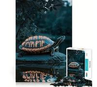 1000 Pieces Puzzles for Teenagers Turtle with Runes Sharp Cut Craft Cognitive Fun Play Idle Time Game Christmas Home Art(38x26cm)