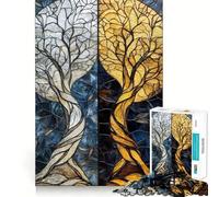 1000 Pieces Puzzles for Teenagers Twilight Symphony︰ Duality of Light And Shadow Sharp Cut Art Cognitive Play Gift Calm Play Time Xmas Decor Gift (38x52cm)