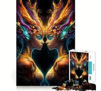 1000 Pieces Puzzles for Teenagers Twin Goddesses of Light Tight Fit Play Mind Skill Fun Leisure Fun Time Christmas Home Art(38x26cm)