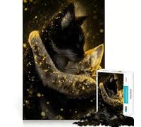 1000 Pieces Puzzles for Teenagers Two Cats Hugging Sparkles Sharp Cut Art Cognitive Play Gift Calm Play Time Xmas Decor Gift(38x26cm)