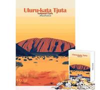 1000 Pieces Puzzles for Teenagers Uluru-Kata Tjuta National Park Adult Jigsaw Puzzles Pattern Assembly Fun Activities at Home Christmas Birthday Gifts (38x52cm)