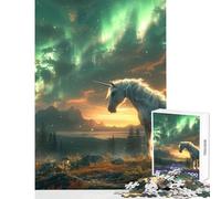 1000 Pieces Puzzles for Teenagers Unicorn Northern Lights Puzzle For Teenagers Difficult Hard Help The Brain Exercise Christmas Birthday Gifts (50x75cm)
