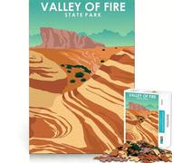 1000 Pieces Puzzles for Teenagers Valley Of Fire State Park Tight Fit Play Mind Skill Fun Leisure Fun Time Christmas Home Art (50x75cm)