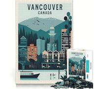1000 Pieces Puzzles for Teenagers Vancouver Canada Travel Sharp Cut Craft Cognitive Fun Play Idle Time Game Christmas Home Art (50x75cm)