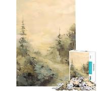 1000 Pieces Puzzles for Teenagers Vintage Spring Landscape Help The Brain Exercise Learning Educational Toy Wall Decor Suitable for People Aged 14 And Above (38X26cm)