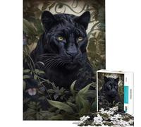1000 Pieces Puzzles for Teenagers Whimsical Black Panther Challenging To Complete Difficult Challenge DIY Toys for And from 14 Years And over (38x52cm)