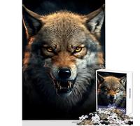 1000 Pieces Puzzles for Teenagers Wolf Generative AI Jigsaw Puzzles for Adults Family Activities Challenging To Complete Great Gifts for Gaming (38x26cm)