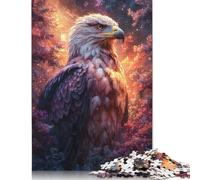 1000 Pieces Puzzles Jigsaw Adults Puzzle Standard Jigsaw Eagle in Cosmic Forest Jigsaw Family Decoration Educational Toy Game 1000pcs (75x50cm)