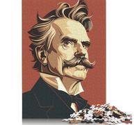 1000 Pieces Puzzles Jigsaw Adults Puzzle Standard Jigsaw 'Friedrich Nietzsche Jigsaw Family Decoration Educational Toy Game (38x26cm)
