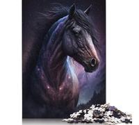 1000 Pieces Puzzles Jigsaw Adults Puzzle Standard Jigsaw Galaxy Horse And Flower Jigsaw Family Decoration Educational Toy Game 1000pcs (75x50cm)