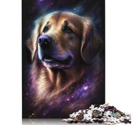 1000 Pieces Puzzles Jigsaw Adults Puzzle Standard Jigsaw Galaxy Space Golden Retriever Jigsaw Family Decoration Educational Toy Game 1000pcs (75x50cm)