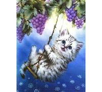 1000 Pieces Puzzles Kitten on a Swing Kids Learning Cognition Toys Adults Brain Teaser Games Paper Intelligence Jigsaw Puzzles38x52cm