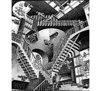 1000 Pieces Puzzles - M C Eschers Painting - Black Art White Geometrys - Family Jigsaw Challenge Toys - For Adult Stress Relief Game Gifts - Pk160Zw