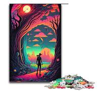 1000 Pieces Puzzles Man In Cave AI Art Jigsaw Puzzles for Adults Wood Jigsaw Educational Game 75x50cm