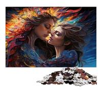 1000 Pieces Puzzles The Colorful Psychedelia of Arctic Kiss Jigsaw Puzzles for Adults Paper Jigsaw for Summer Lovers 1000 PCS(38x26cm)