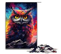1000 Pieces Puzzles The Owl in The Crater Is Surrounded Jigsaw Puzzles for Adults Wood Jigsaw Educational Game 75x50cm