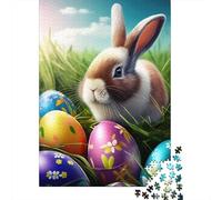1000 Pieces Rabbit Easter Bunny Animal for Adults Difficult Jigsaw Wooden Puzzle for Adults Christmas Eve Gifts 1000pcs (75x50cm)