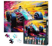 1000 Pieces Racing Car Jigsaw Puzzles Funny Racing Car Puzzles for Adults Artwork Decompression Challenging Jigsaws as Gifts for Family Friends Birthday Party 27.5"X19.7"