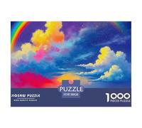 1000 Pieces Rainbow Jigsaw Puzzles Rainbow Challenge High Difficulty for Adults Home Decoration Educational Game Age 12+ for Adults 38x26cm/1000pcs