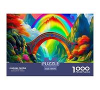 1000 Pieces Rainbow Jigsaw Puzzles Rainbow Challenge High Difficulty for Adults Home Decorations Educational Games Age 12+ for Adults 70x50cm/1000pcs